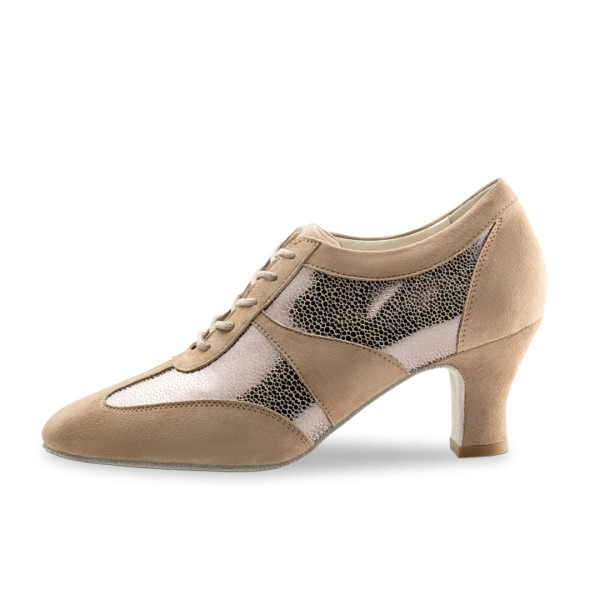 Samtziege Beige/Print Antik Beige