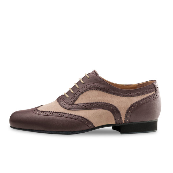 Nappa Braun/Samtziege Beige
